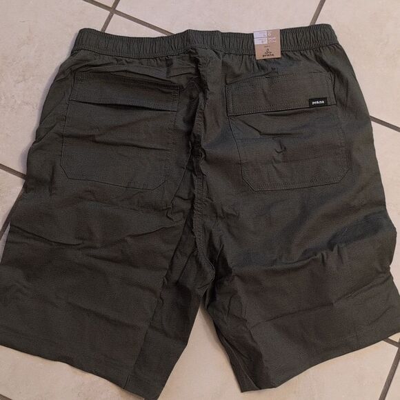 NWT Prana Double Peak E-Waist Shorts In Cargo Green Size L - Picture 3 of 11